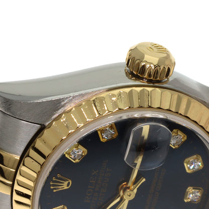 ROLEX ロレックス 79173G デイトジャスト 10P ダイヤモンド 腕時計 SS レディース 中古