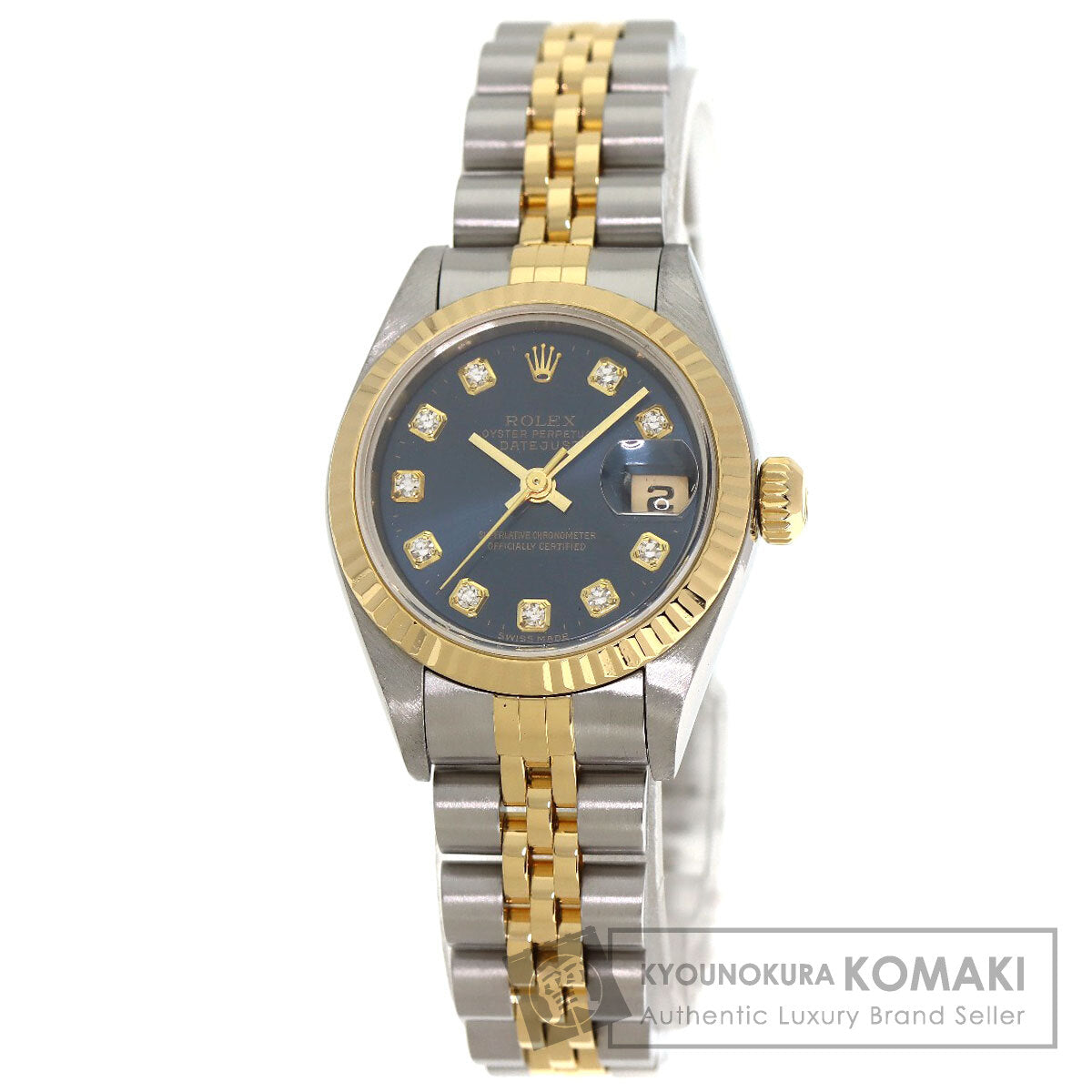ROLEX ロレックス 79173G デイトジャスト 10P ダイヤモンド 腕時計 SS レディース 中古