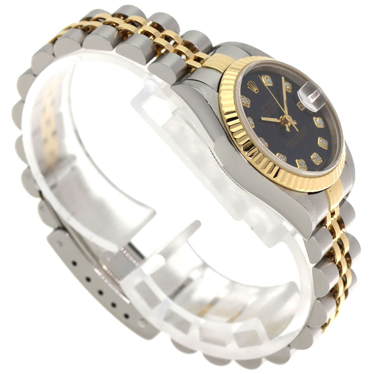ROLEX ロレックス 79173G デイトジャスト 10P ダイヤモンド 腕時計 SS レディース 中古