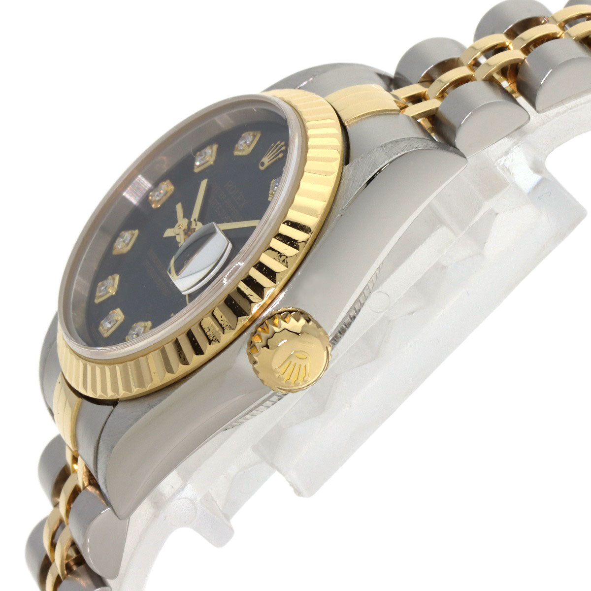 ROLEX ロレックス 79173G デイトジャスト 10P ダイヤモンド 腕時計 SS レディース 中古