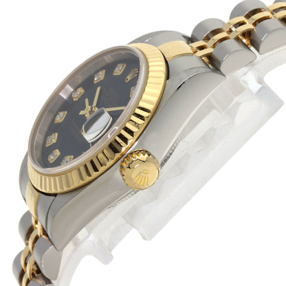 ROLEX ロレックス 79173G デイトジャスト 10P ダイヤモンド 腕時計 SS レディース 中古