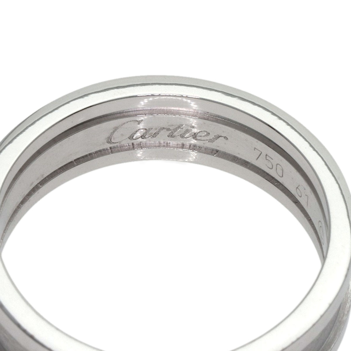CARTIER カルティエ C2リング SM #61 リング・指輪 K18WG ユニセックス 中古