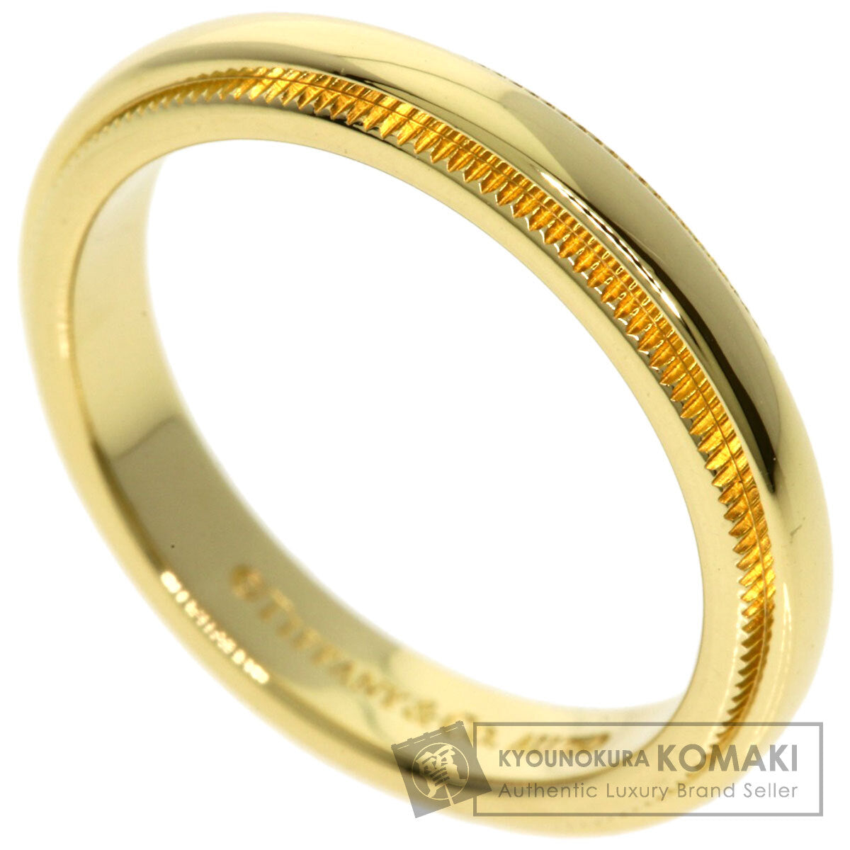 TIFFANY&Co. ティファニー ミルグレイン リング・指輪 K18YG レディース 中古