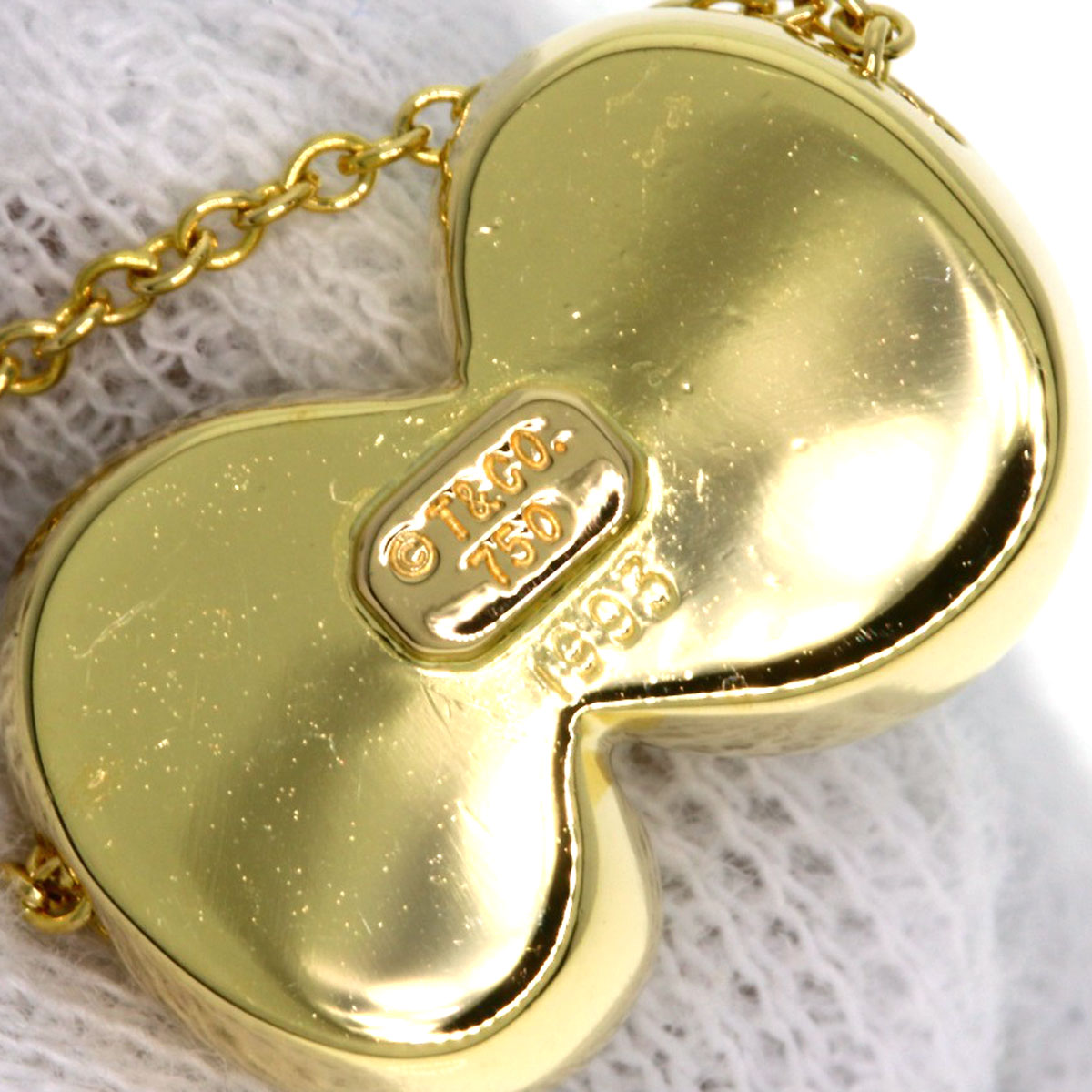 TIFFANY&Co. ティファニー トルネード ネックレス K18YG レディース 中古