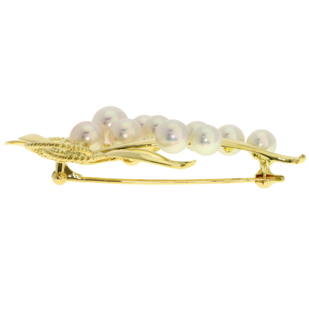 MIKIMOTO ミキモト パール 真珠 ブローチ K18YG レディース 中古