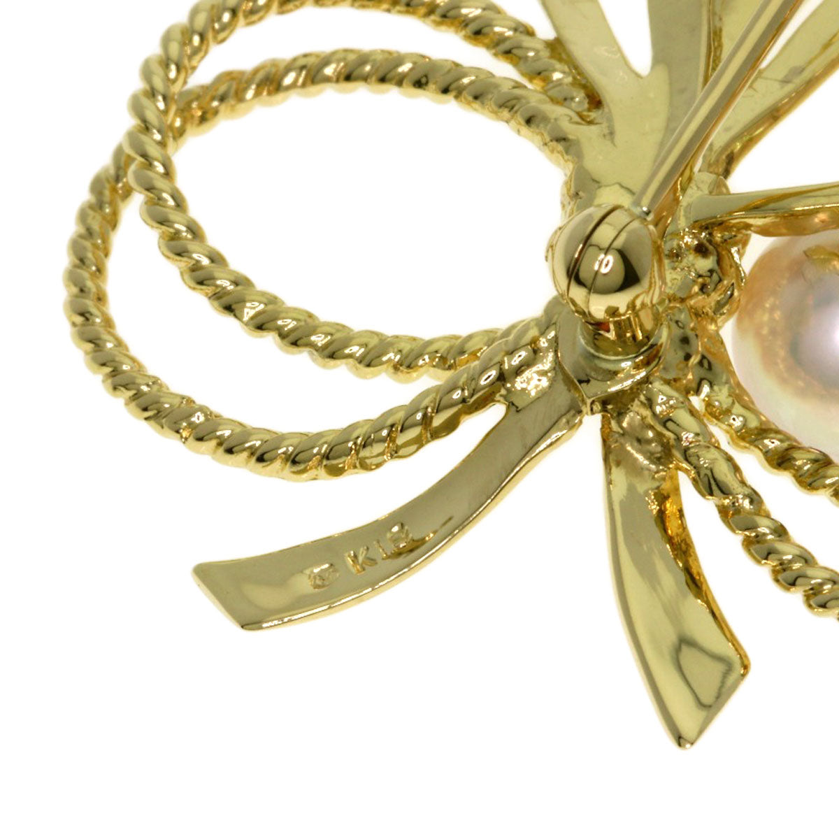 MIKIMOTO ミキモト パール 真珠 ブローチ K18YG レディース 中古