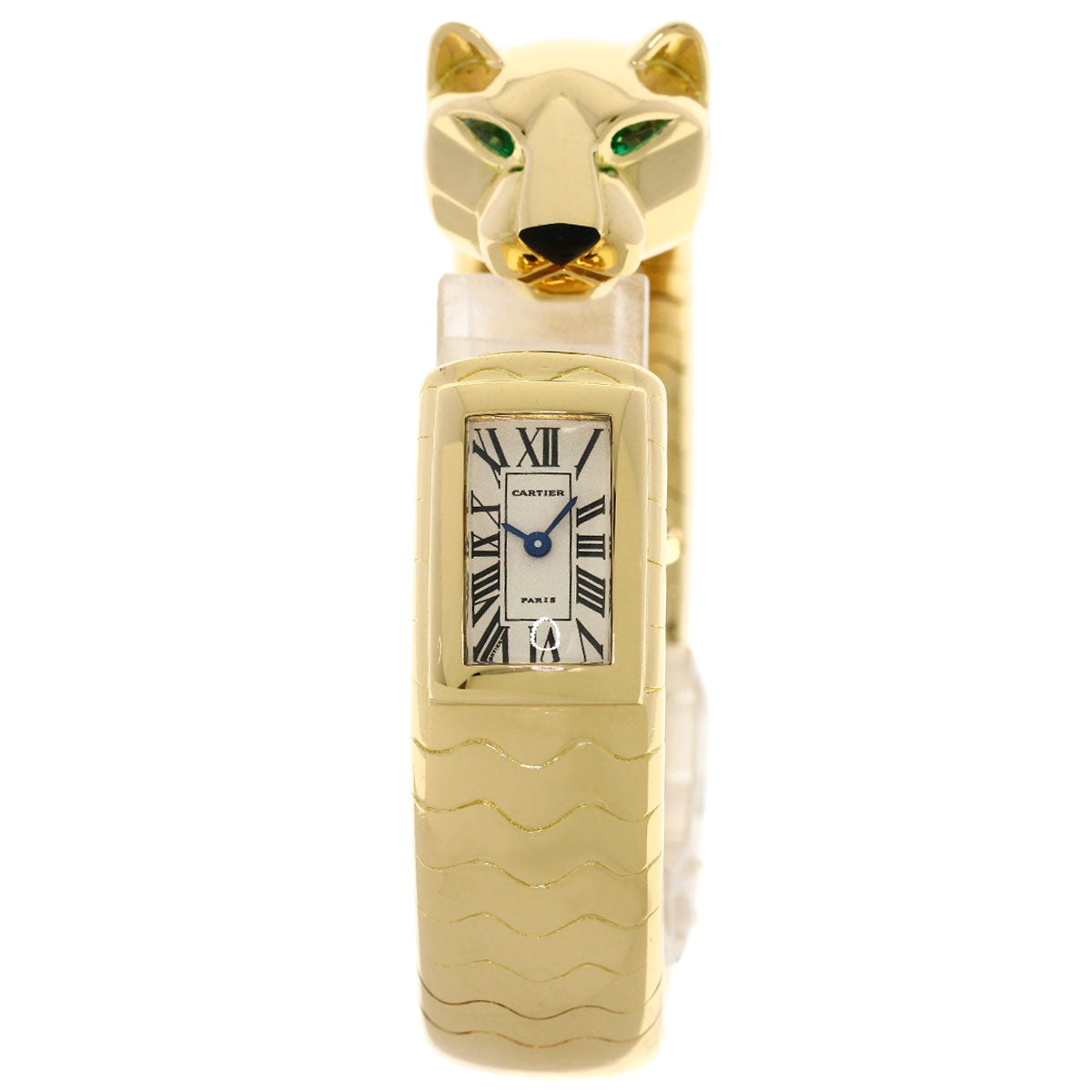 CARTIER カルティエ パンテール ラカルダ バングル 腕時計 K18YG レディース 中古