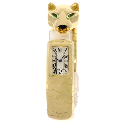 CARTIER カルティエ パンテール ラカルダ バングル 腕時計 K18YG レディース 中古