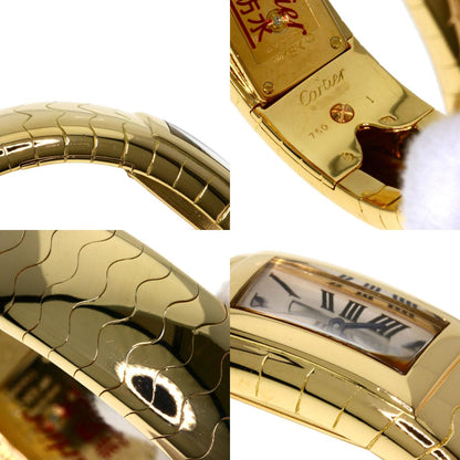 CARTIER カルティエ パンテール ラカルダ バングル 腕時計 K18YG レディース 中古