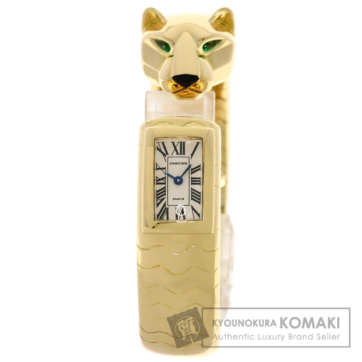 CARTIER カルティエ パンテール ラカルダ バングル 腕時計 K18YG レディース 中古