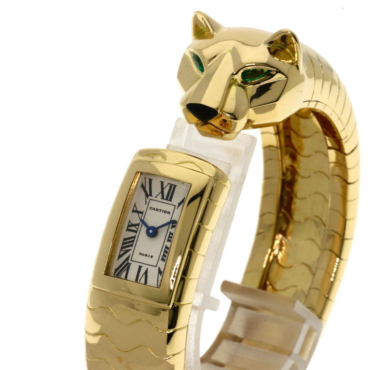 CARTIER カルティエ パンテール ラカルダ バングル 腕時計 K18YG レディース 中古