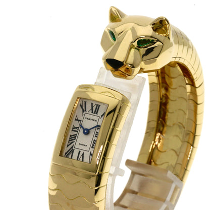 CARTIER カルティエ パンテール ラカルダ バングル 腕時計 K18YG レディース 中古