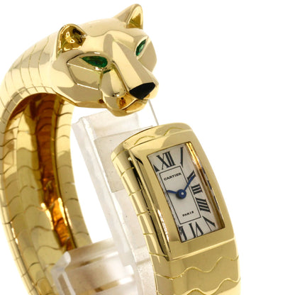 CARTIER カルティエ パンテール ラカルダ バングル 腕時計 K18YG レディース 中古
