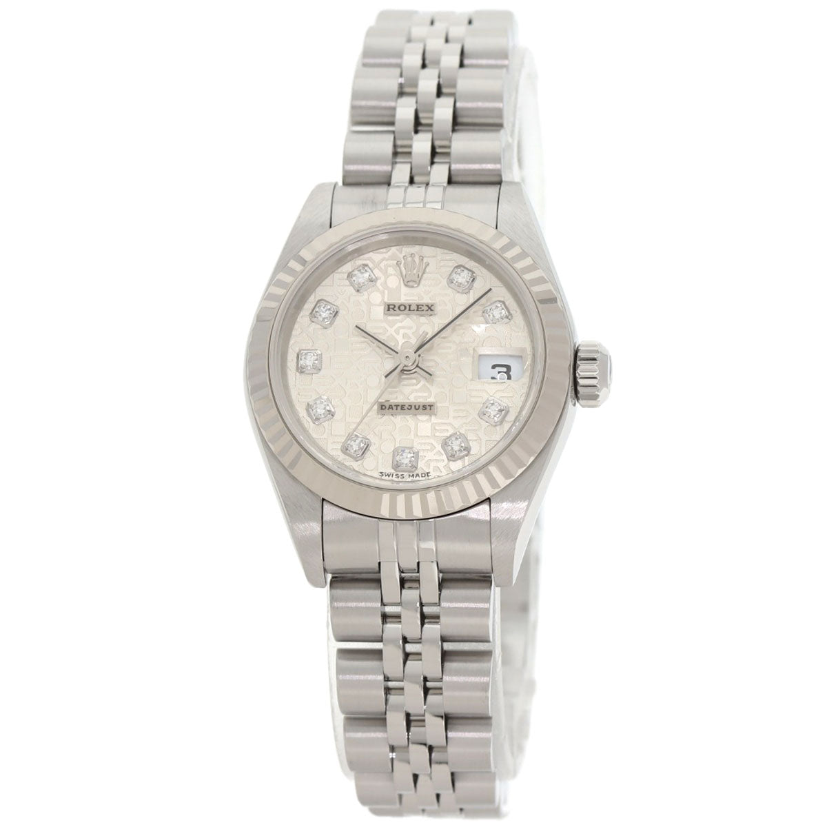 ROLEX ロレックス 79174G デイトジャスト 10P ダイヤモンド 腕時計 SS レディース 中古