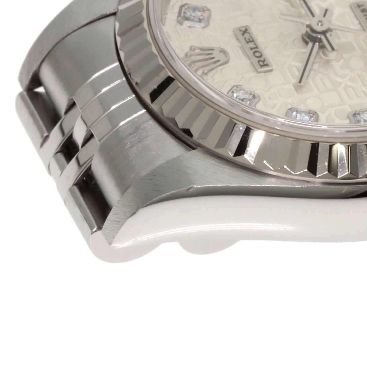 ROLEX ロレックス 79174G デイトジャスト 10P ダイヤモンド 腕時計 SS レディース 中古