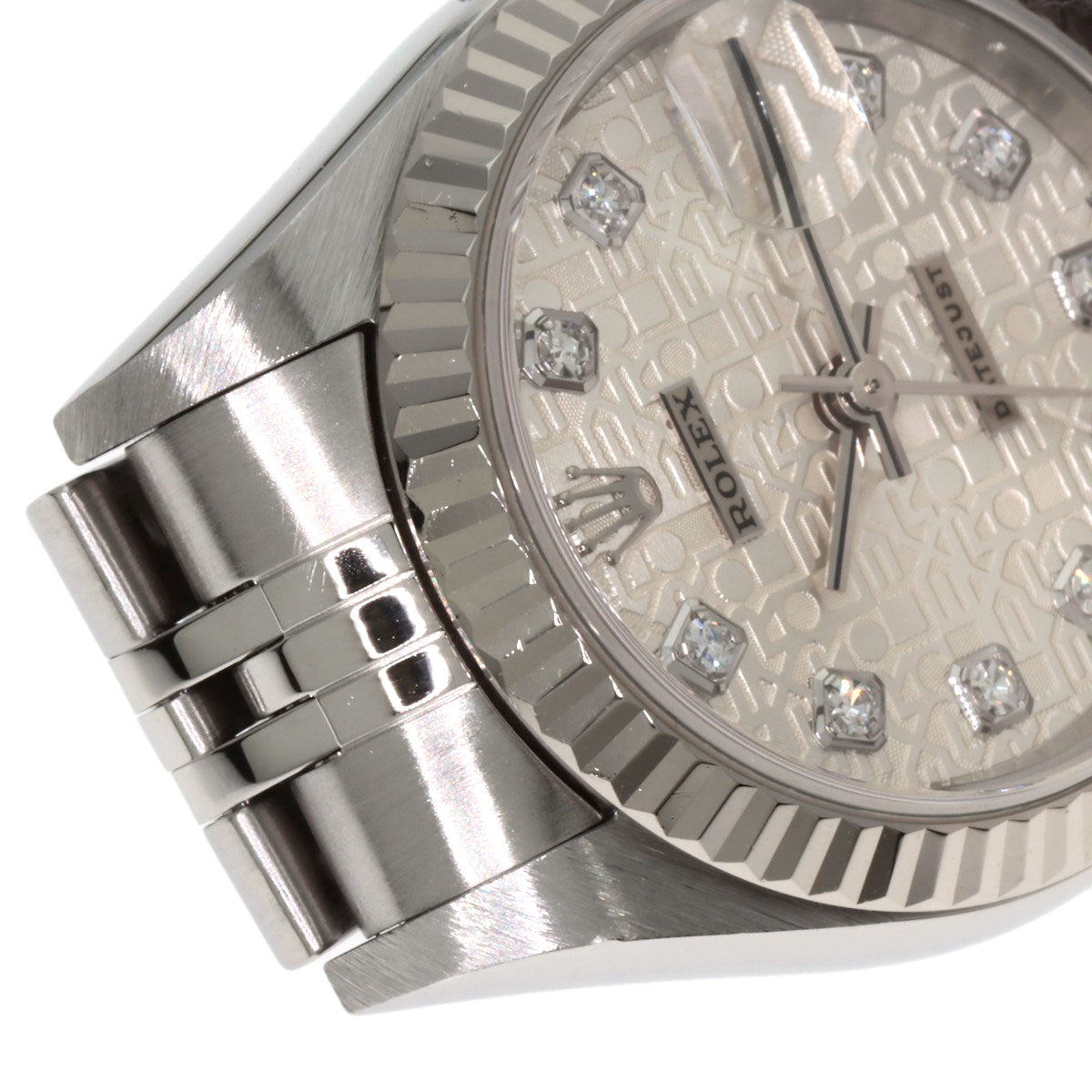 ROLEX ロレックス 79174G デイトジャスト 10P ダイヤモンド 腕時計 SS レディース 中古