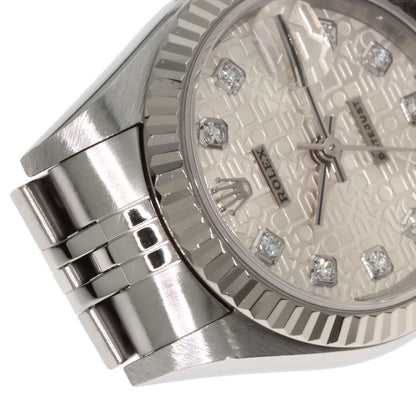 ROLEX ロレックス 79174G デイトジャスト 10P ダイヤモンド 腕時計 SS レディース 中古