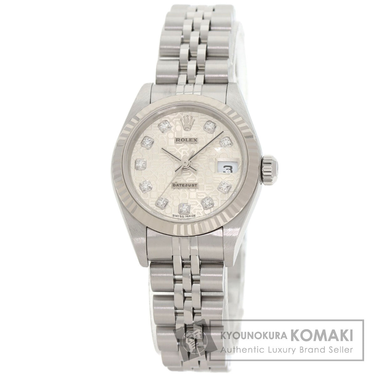 ROLEX ロレックス 79174G デイトジャスト 10P ダイヤモンド 腕時計 SS レディース 中古