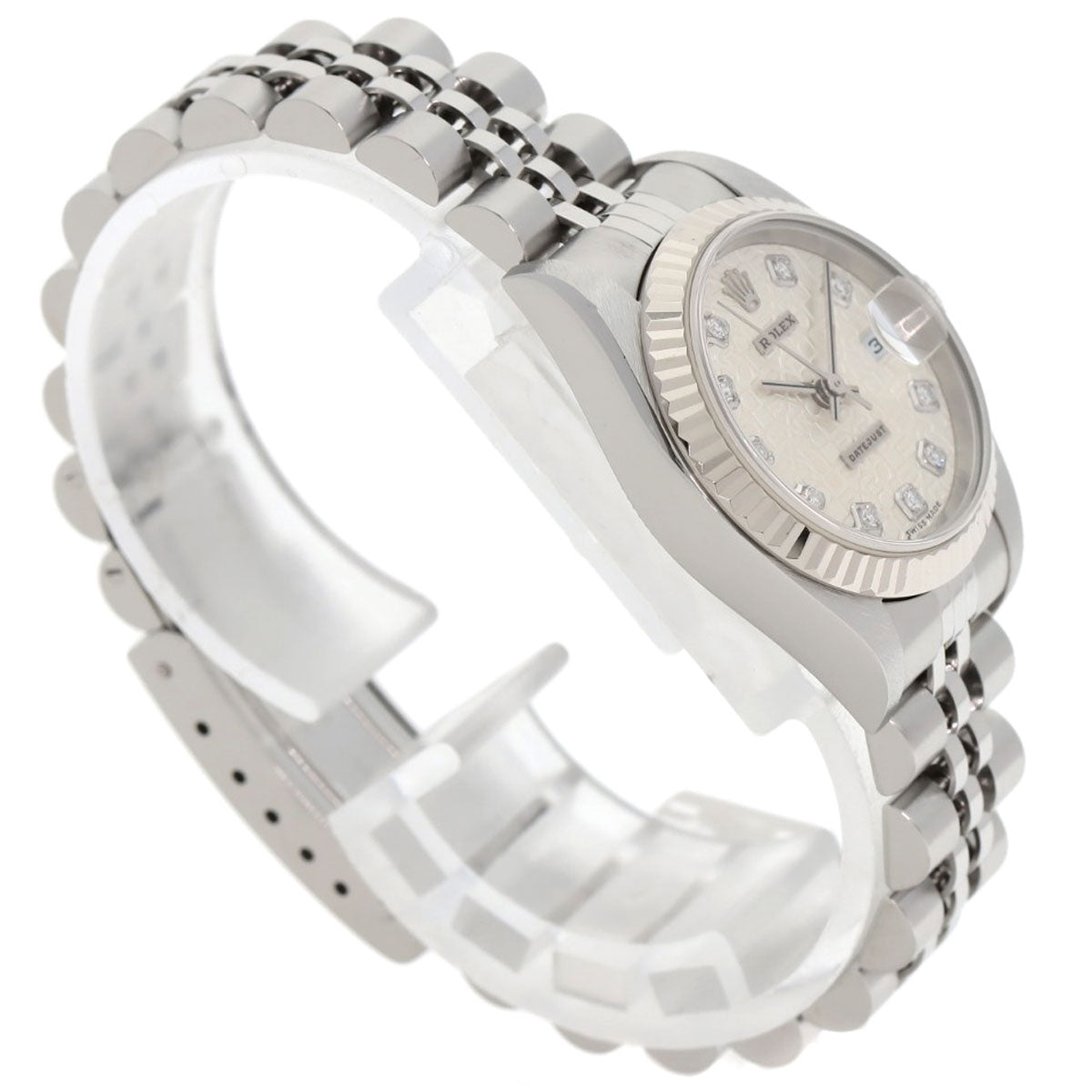ROLEX ロレックス 79174G デイトジャスト 10P ダイヤモンド 腕時計 SS レディース 中古