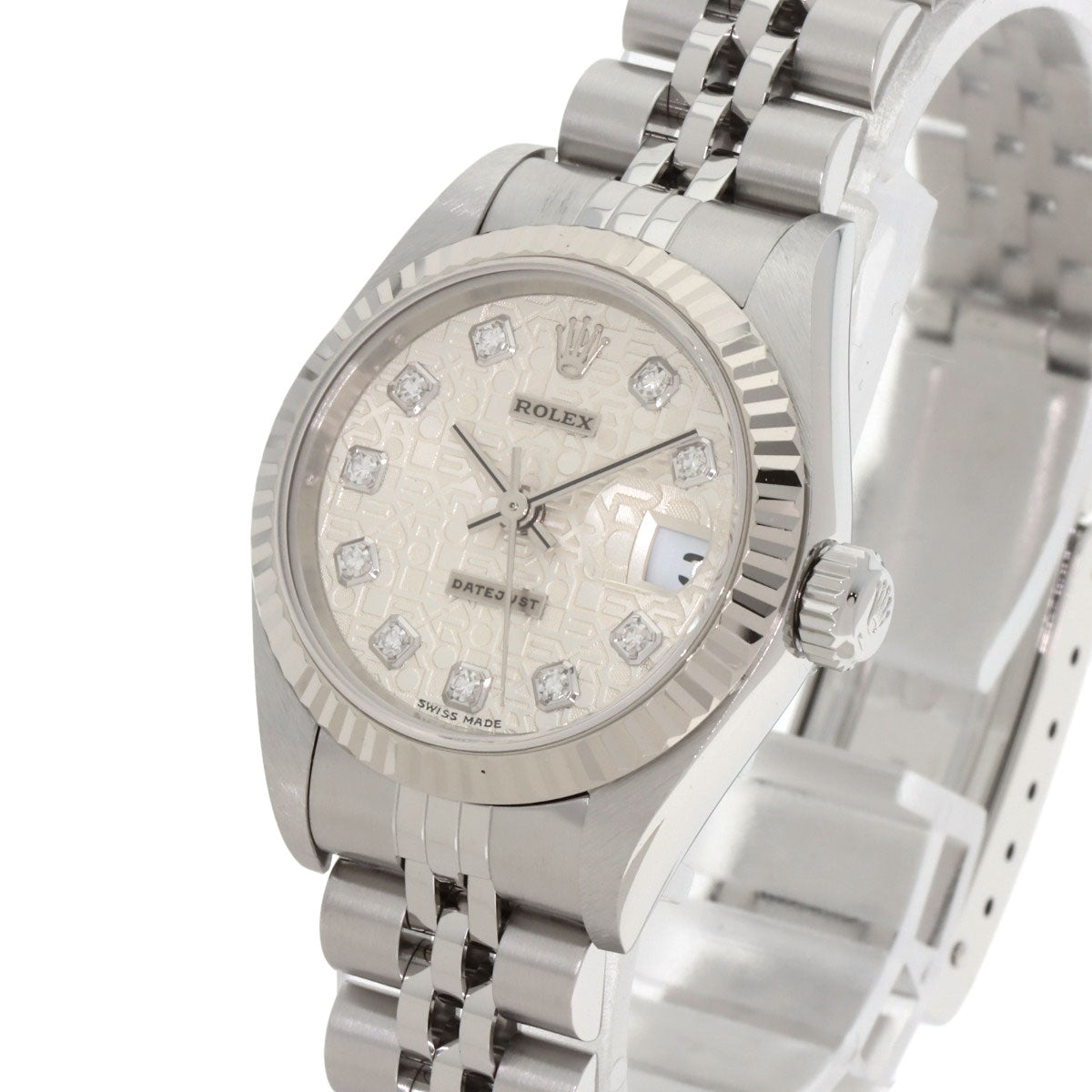 ROLEX ロレックス 79174G デイトジャスト 10P ダイヤモンド 腕時計 SS レディース 中古