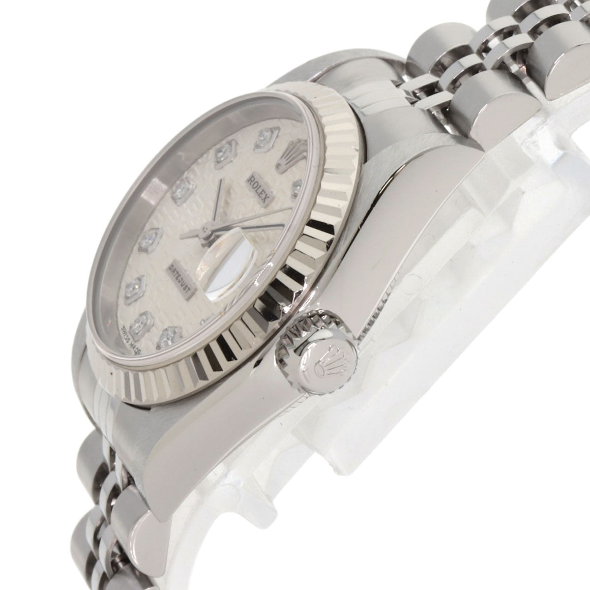 ROLEX ロレックス 79174G デイトジャスト 10P ダイヤモンド 腕時計 SS レディース 中古