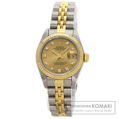 ROLEX ロレックス 69173G デイトジャスト 10P ダイヤモンド 腕時計 SS レディース 中古