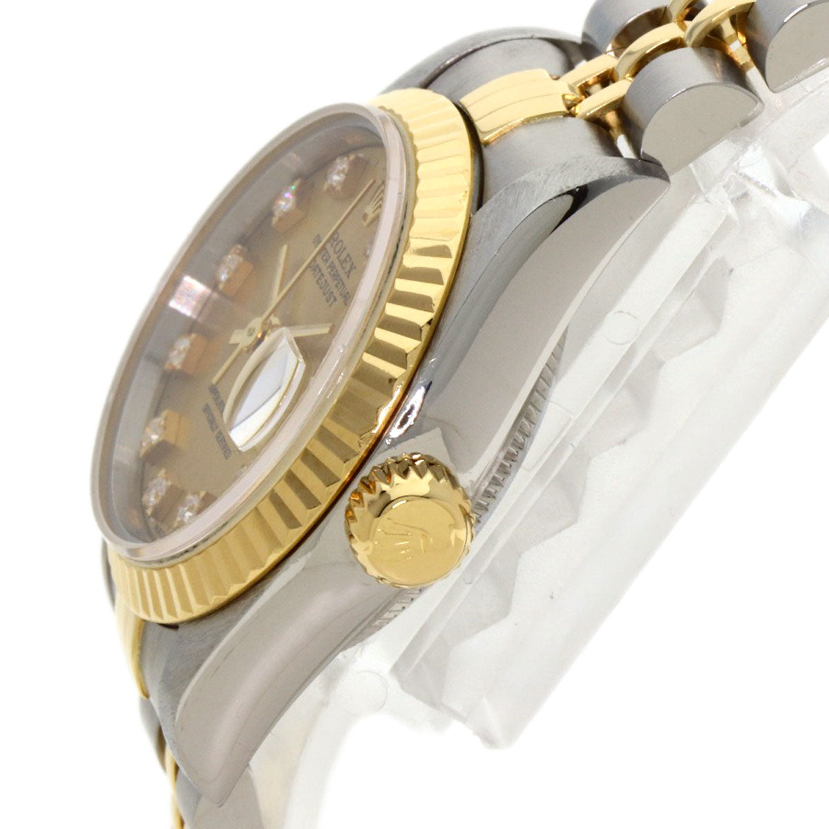 ROLEX ロレックス 69173G デイトジャスト 10P ダイヤモンド 腕時計 SS レディース 中古