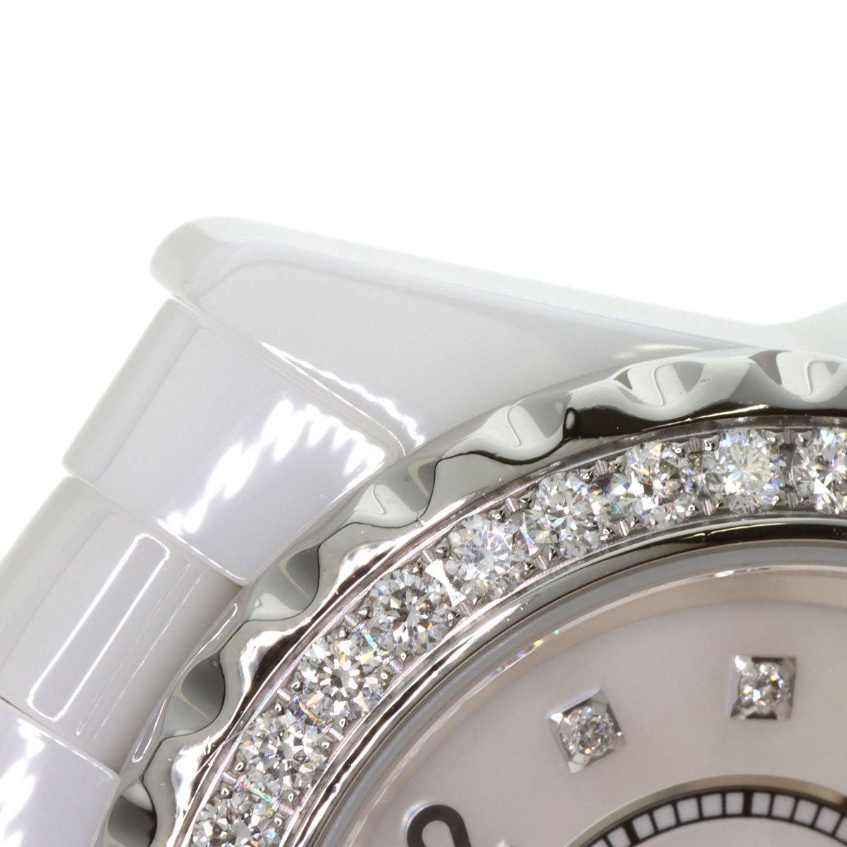 CHANEL シャネル H2572 J12 29mm 8P ベゼル ダイヤモンド 腕時計 セラミック レディース 中古
