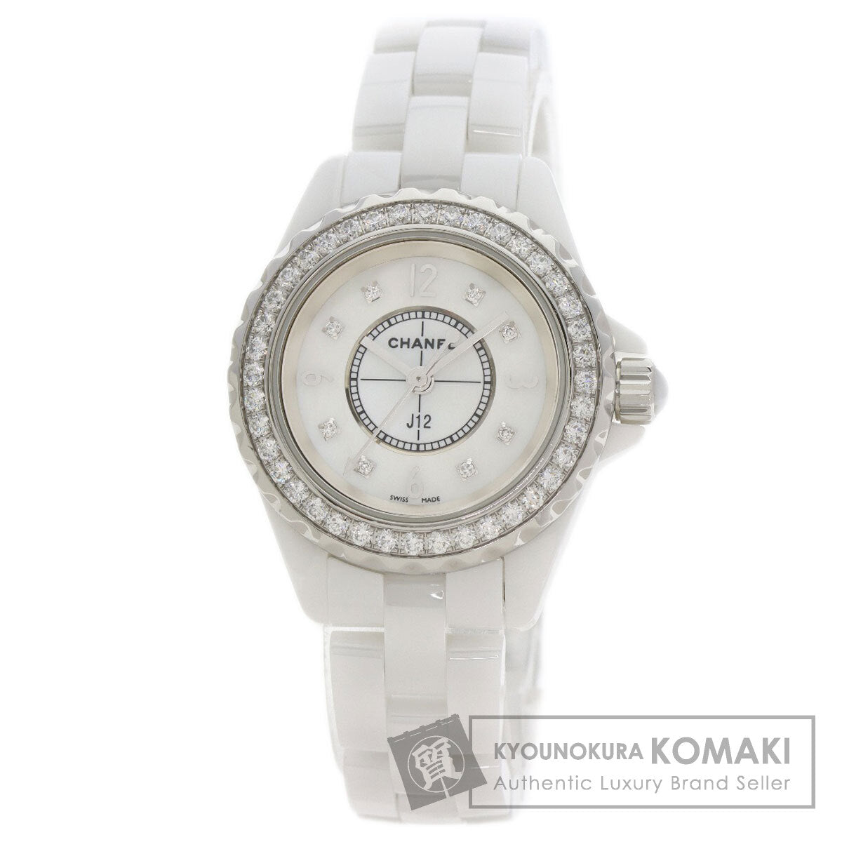 CHANEL シャネル H2572 J12 29mm 8P ベゼル ダイヤモンド 腕時計 セラミック レディース 中古