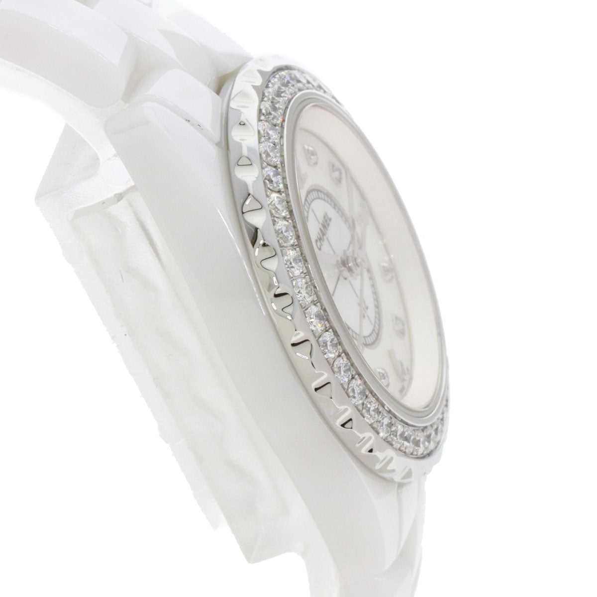 CHANEL シャネル H2572 J12 29mm 8P ベゼル ダイヤモンド 腕時計 セラミック レディース 中古