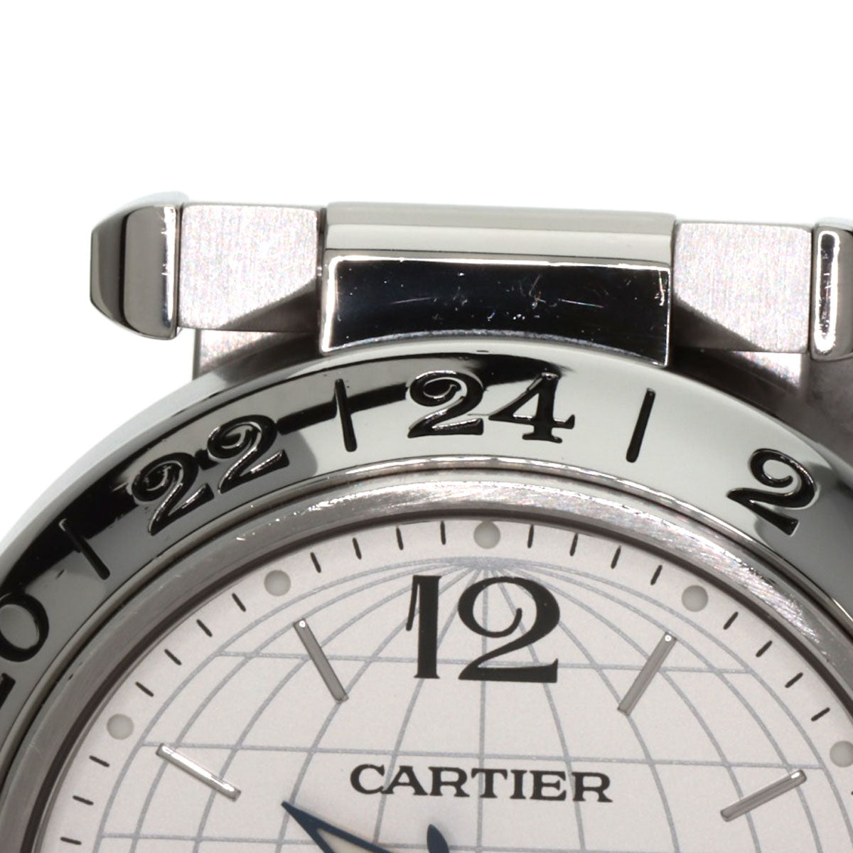 CARTIER カルティエ W31078M7 パシャC メリディアン GMT 腕時計 SS ボーイズ 中古