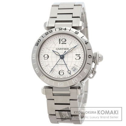 CARTIER カルティエ W31078M7 パシャC メリディアン GMT 腕時計 SS ボーイズ 中古