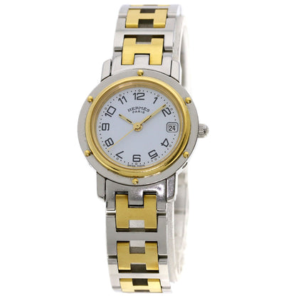 HERMES エルメス CL4.220 クリッパー 腕時計 SS レディース 中古