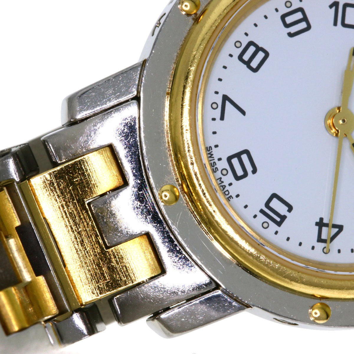 HERMES エルメス CL4.220 クリッパー 腕時計 SS レディース 中古