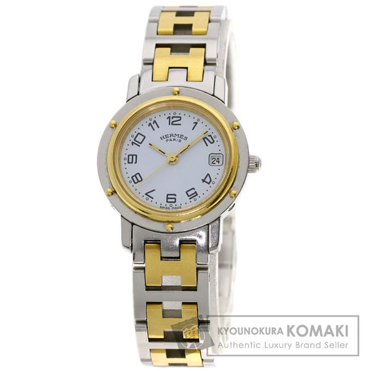 HERMES エルメス CL4.220 クリッパー 腕時計 SS レディース 中古