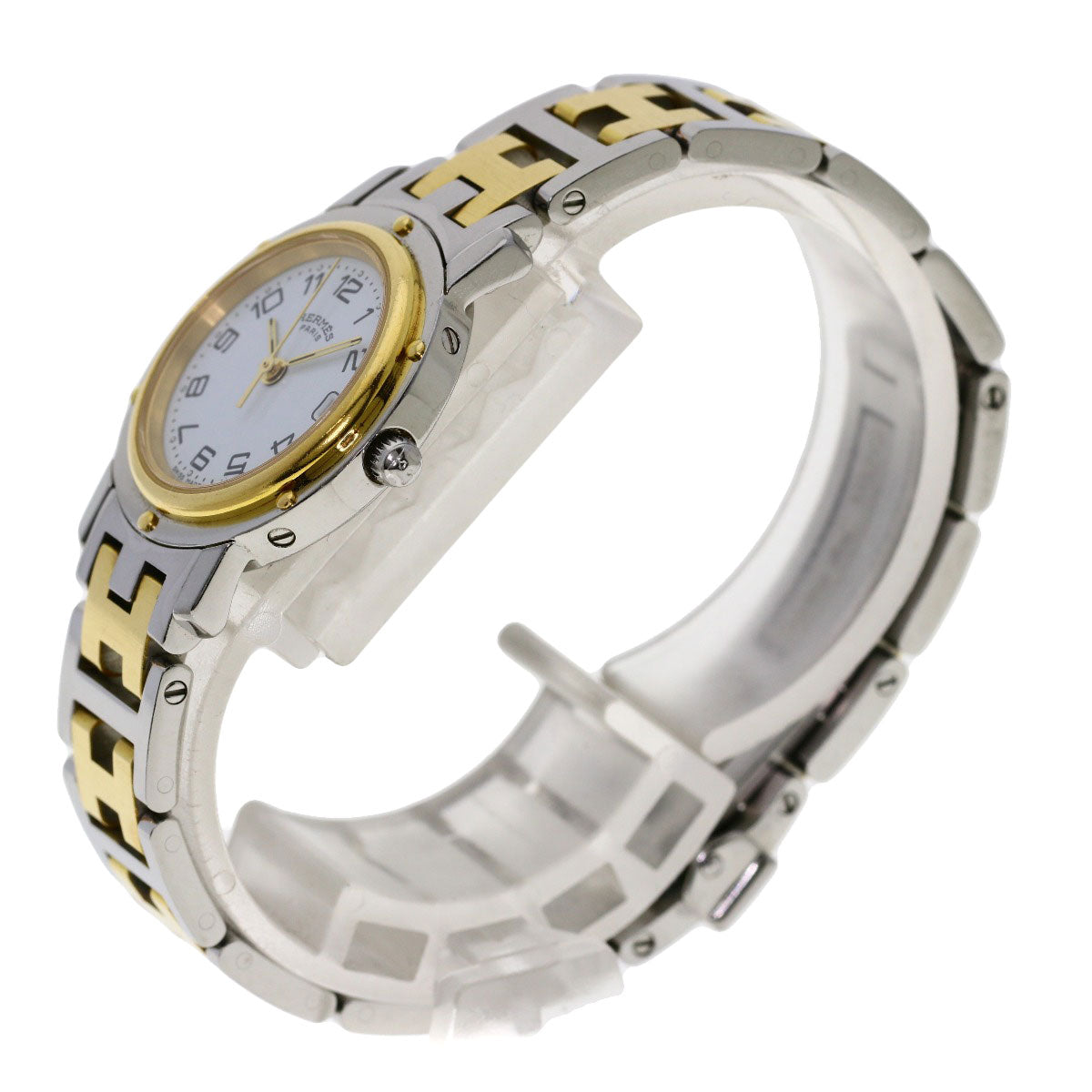 HERMES エルメス CL4.220 クリッパー 腕時計 SS レディース 中古