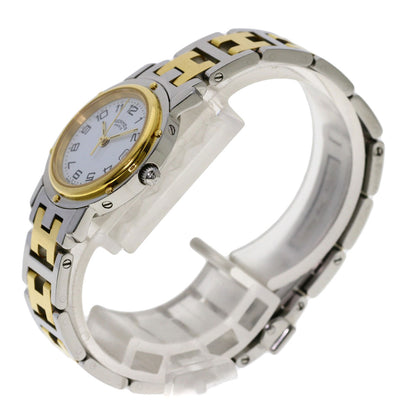 HERMES エルメス CL4.220 クリッパー 腕時計 SS レディース 中古
