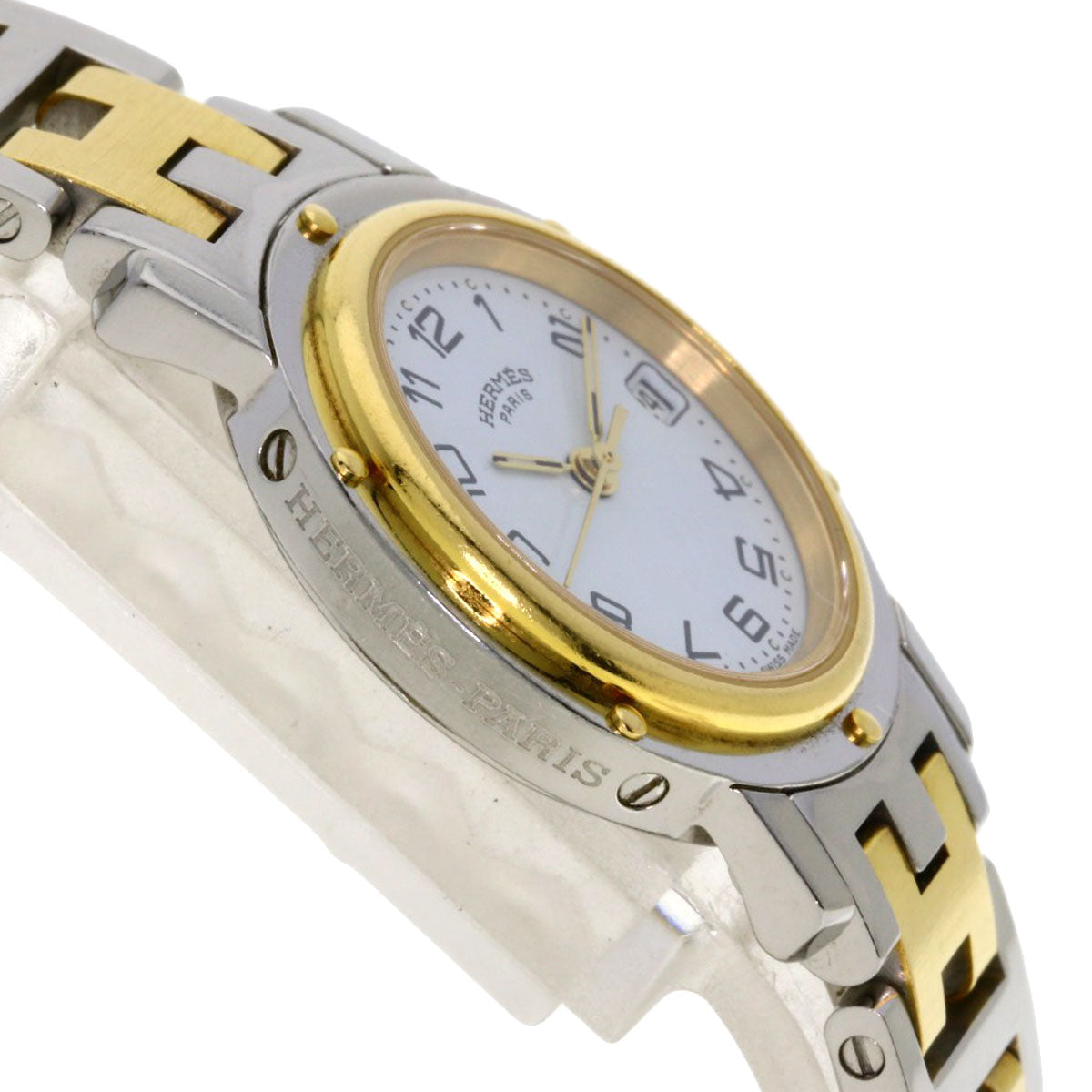 HERMES エルメス CL4.220 クリッパー 腕時計 SS レディース 中古