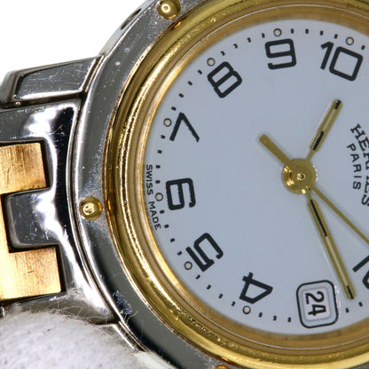 HERMES エルメス CL4.220 クリッパー 腕時計 SS レディース 中古