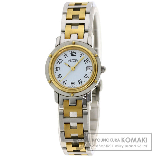 HERMES エルメス CL4.220 クリッパー 腕時計 SS レディース 中古