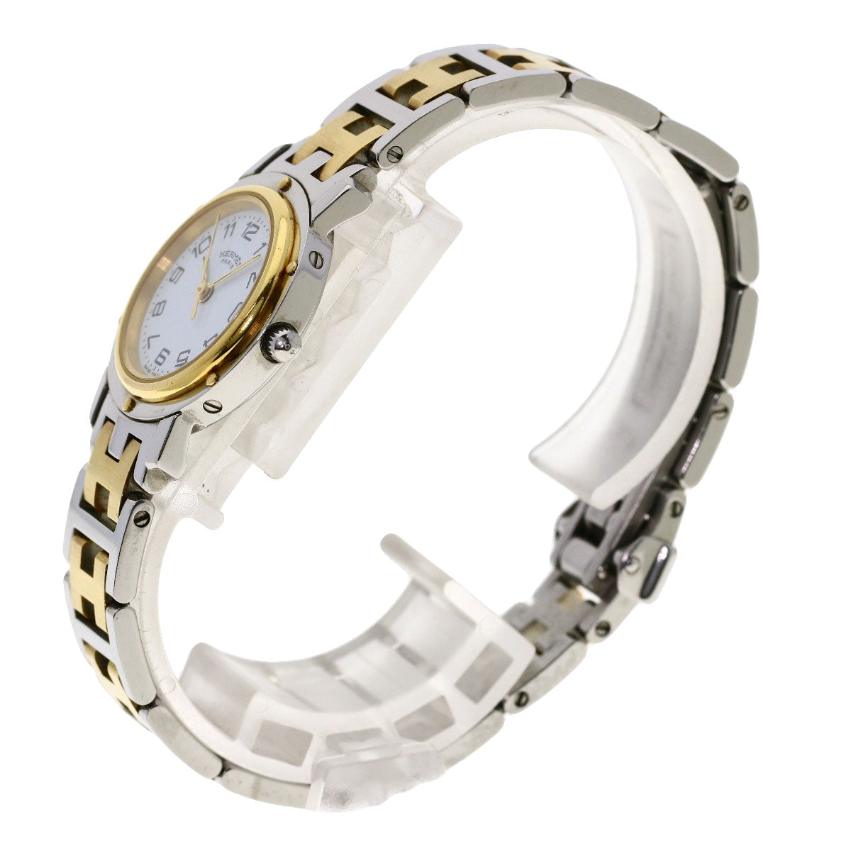 HERMES エルメス CL4.220 クリッパー 腕時計 SS レディース 中古