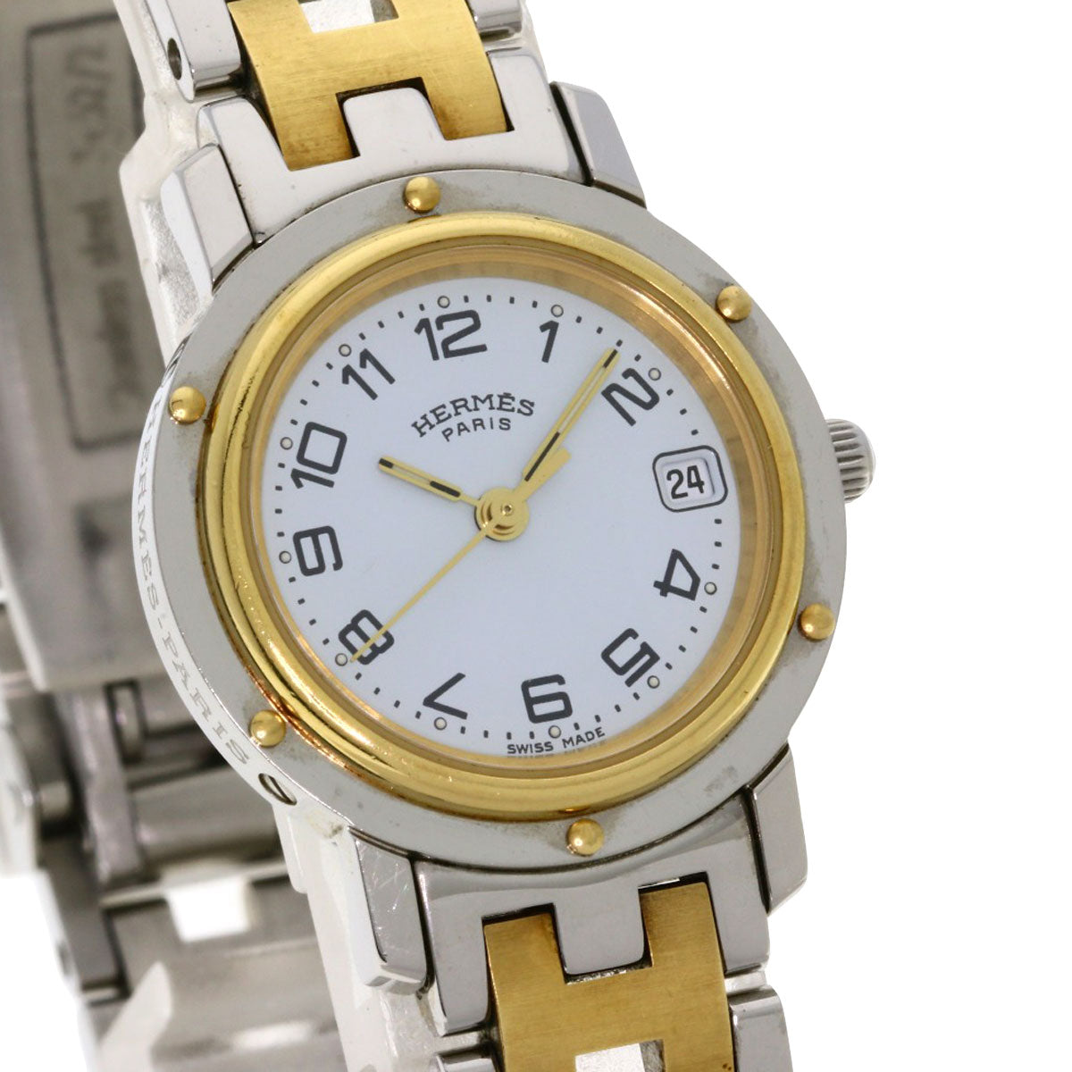 HERMES エルメス CL4.220 クリッパー 腕時計 SS レディース 中古