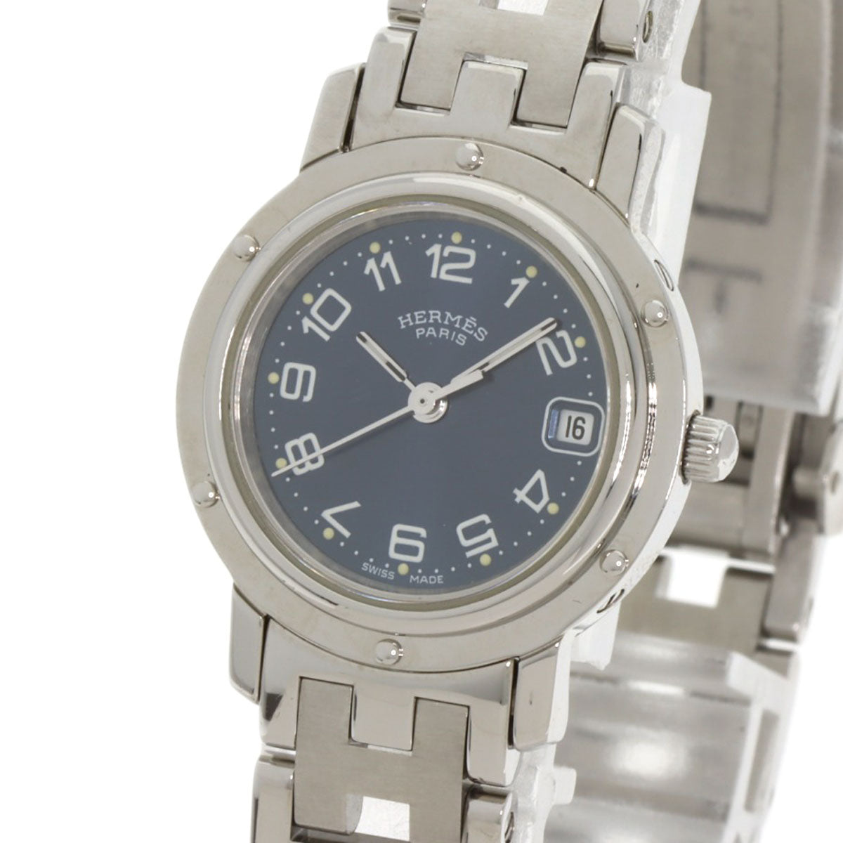 HERMES エルメス CL4.210 クリッパー 腕時計 SS レディース 中古