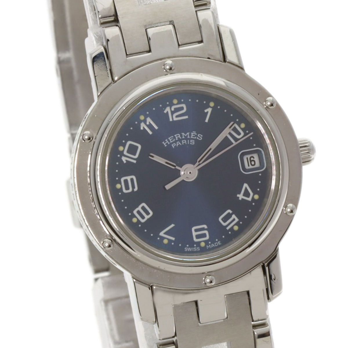 HERMES エルメス CL4.210 クリッパー 腕時計 SS レディース 中古