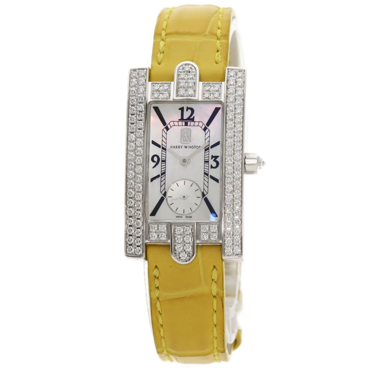 HARRY WINSTON ハリーウィンストン 310LQW アヴェニュー クラシック AVEQHM21W 腕時計 K18WG レディース 中古