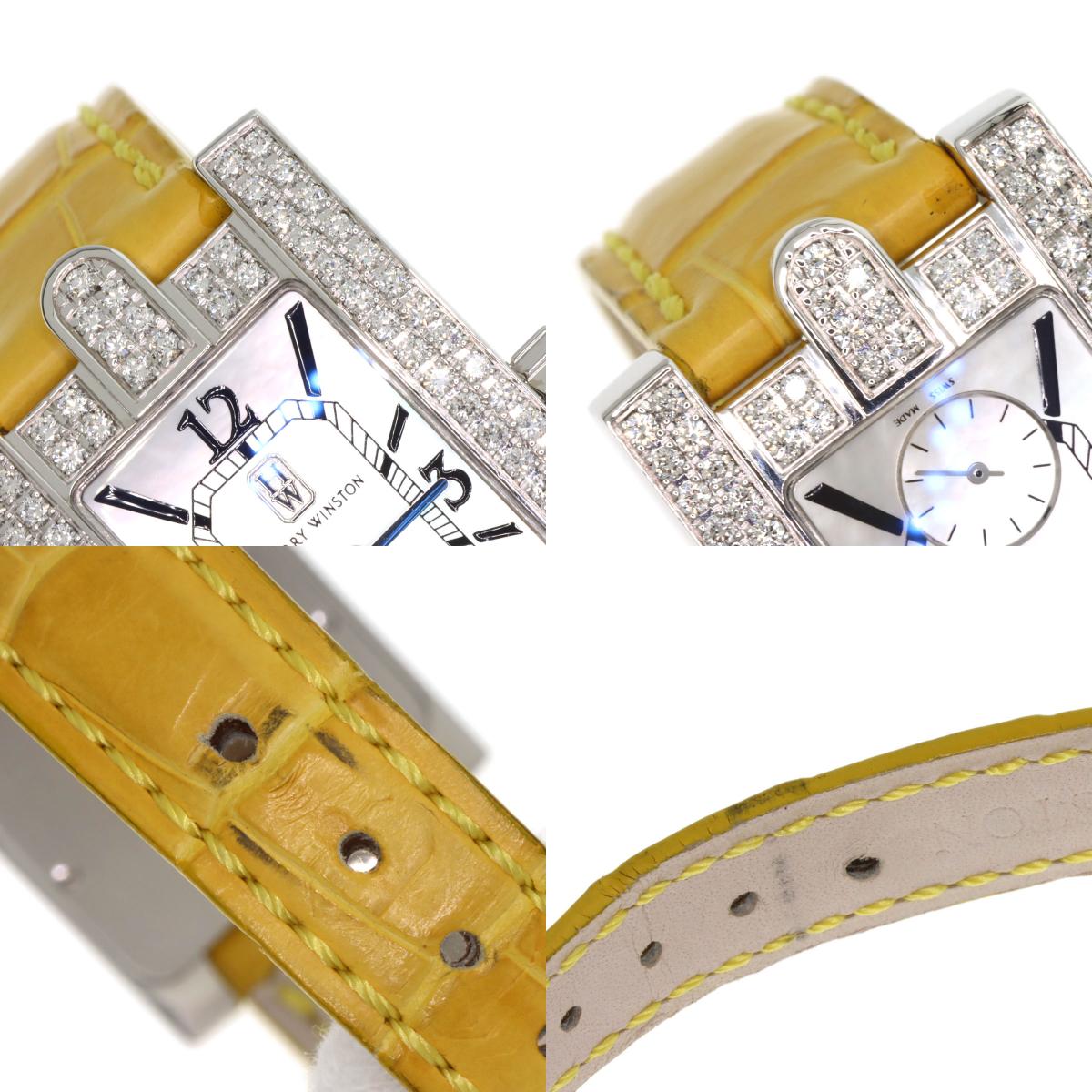 HARRY WINSTON ハリーウィンストン 310LQW アヴェニュー クラシック AVEQHM21W 腕時計 K18WG レディース 中古