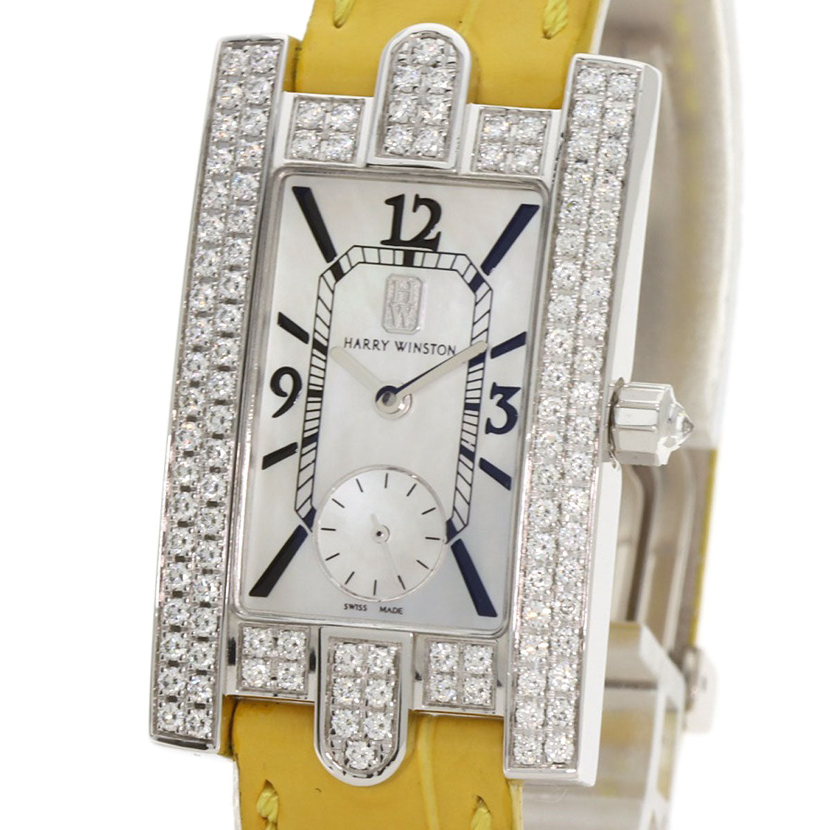 HARRY WINSTON ハリーウィンストン 310LQW アヴェニュー クラシック AVEQHM21W 腕時計 K18WG レディース 中古