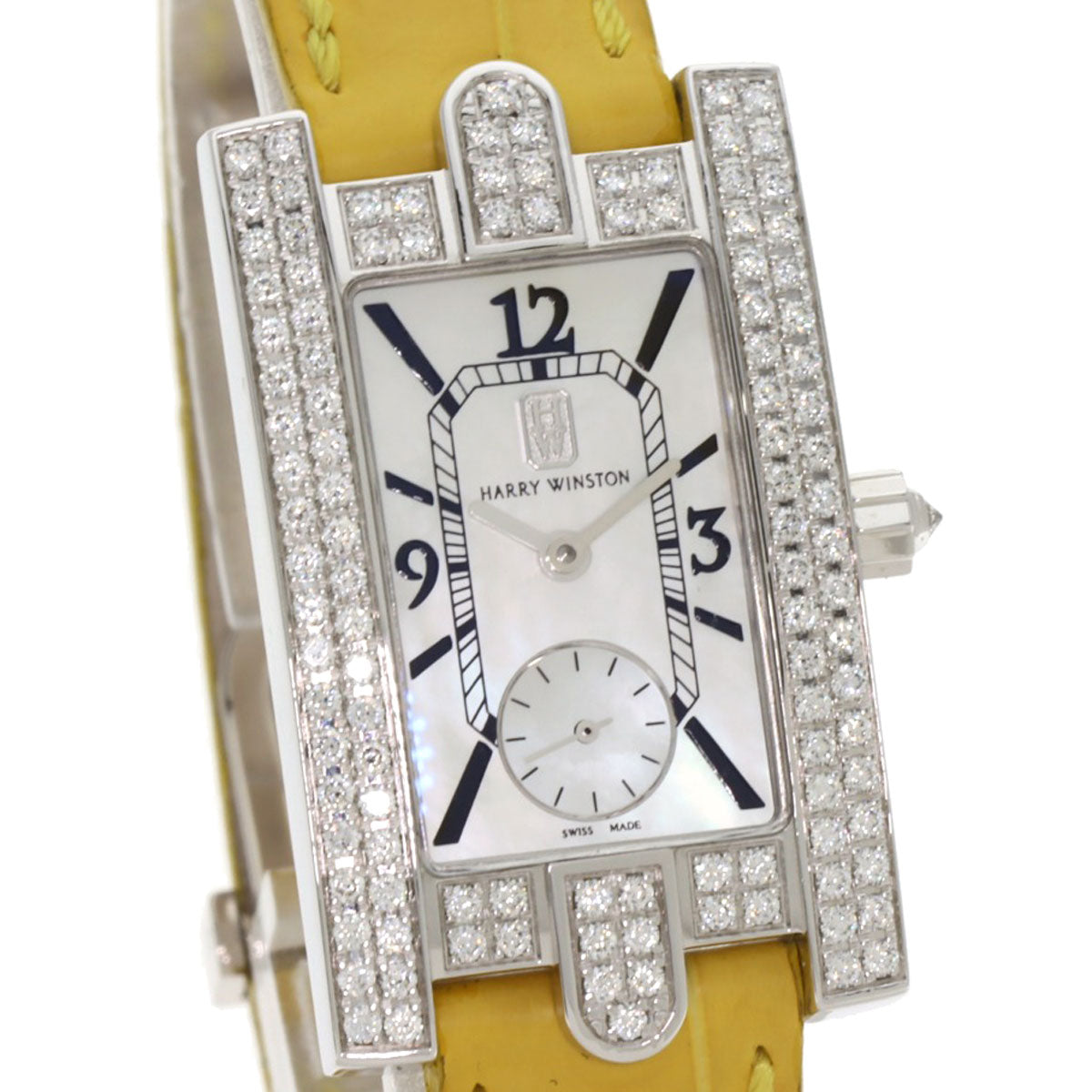 HARRY WINSTON ハリーウィンストン 310LQW アヴェニュー クラシック AVEQHM21W 腕時計 K18WG レディース 中古