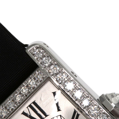 CARTIER カルティエ WB706631 タンクアメリカン SM ベゼルダイヤモンド 腕時計 K18WG レディース 中古