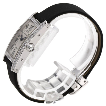 CARTIER カルティエ WB706631 タンクアメリカン SM ベゼルダイヤモンド 腕時計 K18WG レディース 中古